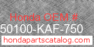 Honda 50100-KAF-750 genuine part number image