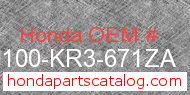 Honda 50100-KR3-671ZA genuine part number image