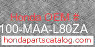 Honda 50100-MAA-L80ZA genuine part number image