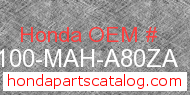 Honda 50100-MAH-A80ZA genuine part number image