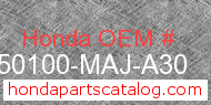 Honda 50100-MAJ-A30 genuine part number image