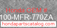 Honda 50100-MFR-770ZA genuine part number image