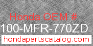 Honda 50100-MFR-770ZD genuine part number image