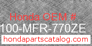 Honda 50100-MFR-770ZE genuine part number image