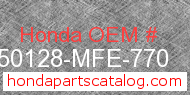 Honda 50128-MFE-770 genuine part number image