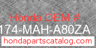 Honda 50174-MAH-A80ZA genuine part number image