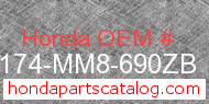 Honda 50174-MM8-690ZB genuine part number image