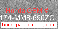 Honda 50174-MM8-690ZC genuine part number image