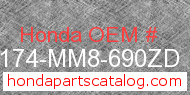 Honda 50174-MM8-690ZD genuine part number image