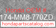Honda 50174-MM8-770ZD genuine part number image