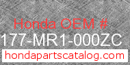 Honda 50177-MR1-000ZC genuine part number image