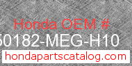 Honda 50182-MEG-H10 genuine part number image