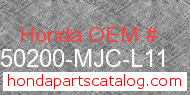 Honda 50200-MJC-L11 genuine part number image