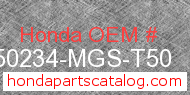 Honda 50234-MGS-T50 genuine part number image