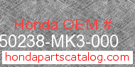 Honda 50238-MK3-000 genuine part number image