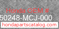 Honda 50248-MCJ-000 genuine part number image