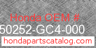 Honda 50252-GC4-000 genuine part number image