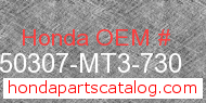 Honda 50307-MT3-730 genuine part number image