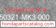 Honda 50321-MK3-000 genuine part number image