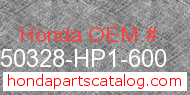 Honda 50328-HP1-600 genuine part number image