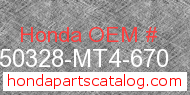 Honda 50328-MT4-670 genuine part number image