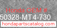 Honda 50328-MT4-730 genuine part number image