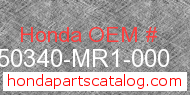 Honda 50340-MR1-000 genuine part number image