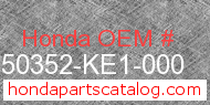 Honda 50352-KE1-000 genuine part number image