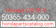 Honda 50355-434-000 genuine part number image