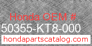 Honda 50355-KT8-000 genuine part number image