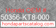 Honda 50356-KT8-000 genuine part number image