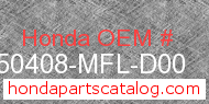 Honda 50408-MFL-D00 genuine part number image