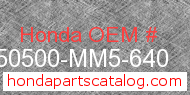 Honda 50500-MM5-640 genuine part number image