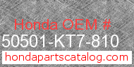 Honda 50501-KT7-810 genuine part number image