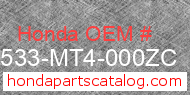 Honda 50533-MT4-000ZC genuine part number image