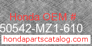 Honda 50542-MZ1-610 genuine part number image