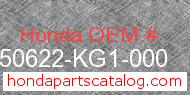 Honda 50622-KG1-000 genuine part number image