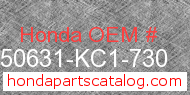 Honda 50631-KC1-730 genuine part number image