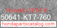 Honda 50641-KT7-760 genuine part number image