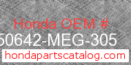 Honda 50642-MEG-305 genuine part number image