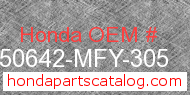 Honda 50642-MFY-305 genuine part number image