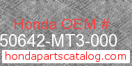 Honda 50642-MT3-000 genuine part number image