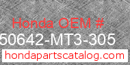 Honda 50642-MT3-305 genuine part number image