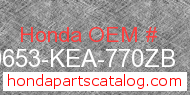 Honda 50653-KEA-770ZB genuine part number image