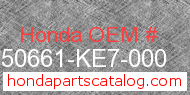 Honda 50661-KE7-000 genuine part number image
