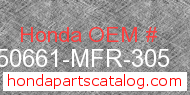 Honda 50661-MFR-305 genuine part number image