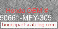 Honda 50661-MFY-305 genuine part number image