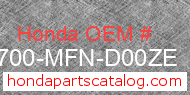 Honda 50700-MFN-D00ZE genuine part number image