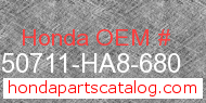 Honda 50711-HA8-680 genuine part number image