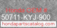 Honda 50711-KYJ-900 genuine part number image